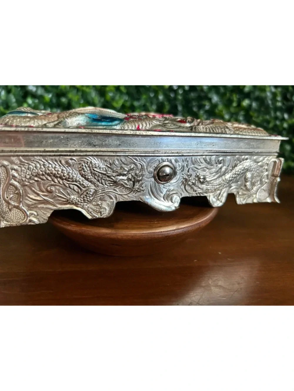Japan Dragon Jewelry Box Metal Trinket Box 1947-1952